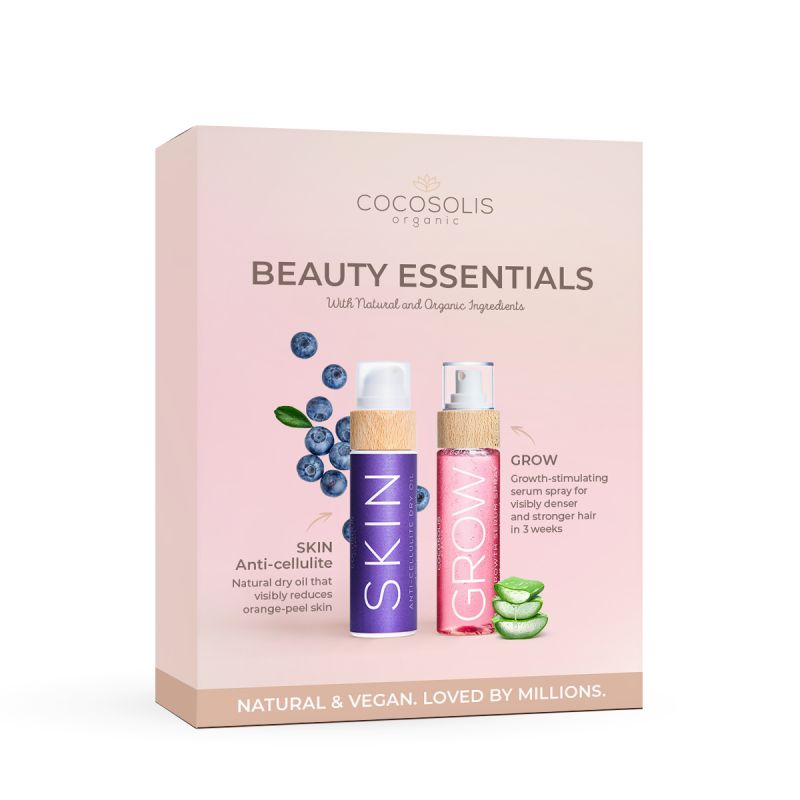 Cocosolis Organic Beauty Essentials Gift Set (Anti-Cellulite Skin 110ml + Grow 110ml)