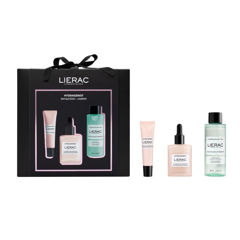 Lierac Εορταστικό Set Hydragenist Serum 30ml + Κρέμα Ματιών 15ml + Ντεμακιγιάζ Ματιών 100ml