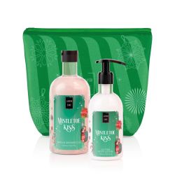 Lavish Care Mistletoe Kiss Christmas Set Bath & Shower Gel 500ml+Glitter Body Lotion 300ml