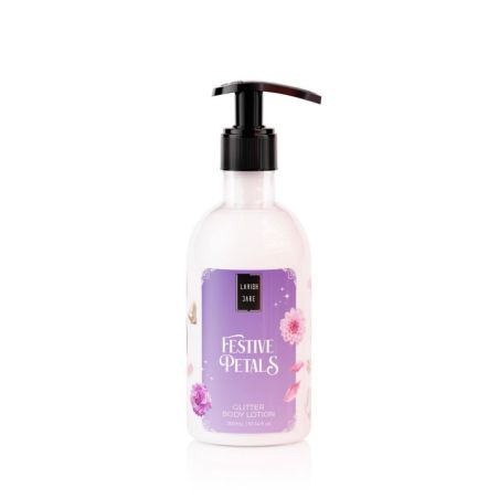 Lavish Care Festive Petals Christmas Set Bath & Shower Gel 500mL+ Glitter Body Lotion 300mL