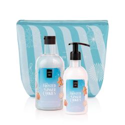 Lavish Care Frosted Ginger Cookies Christmas Set Bath & Shower Gel 500ml+ Glitter Body Lotion 300ml