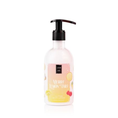 LMerry Lemon Tart Christmas Set Bath & Shower Gel 500ml+Glitter Body Lotion 300ml