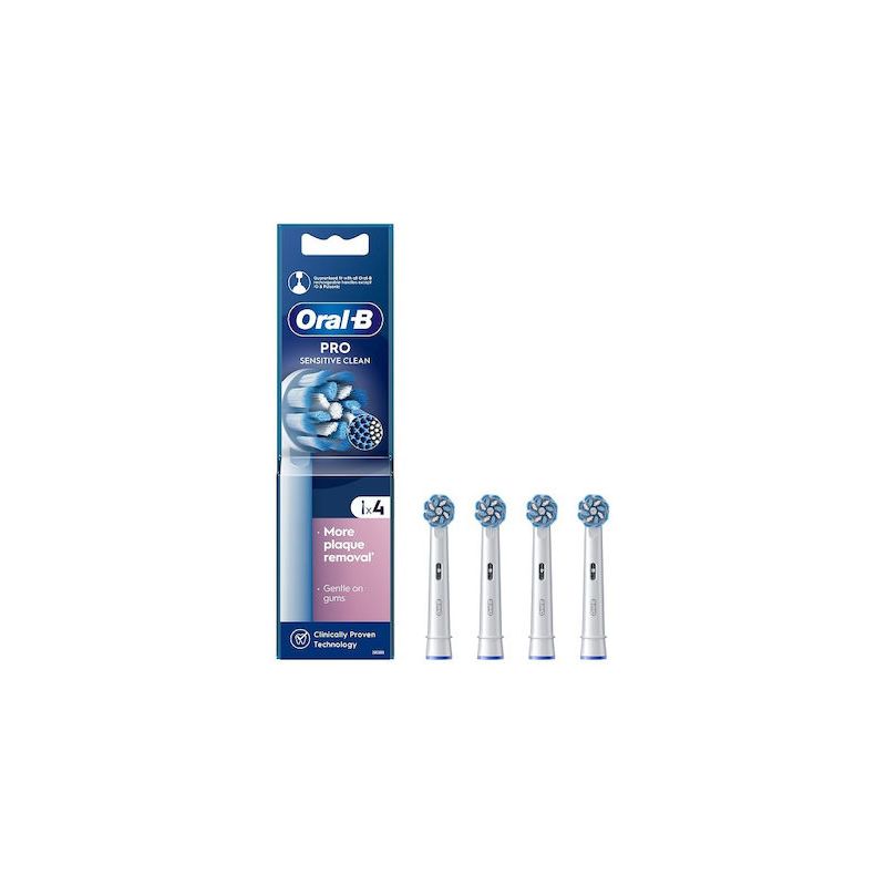 Oral-B Pro Sensitive Clean Ανταλλακτικές Κεφαλές για Ηλεκτρική Οδοντόβουρτσα 4τμχ