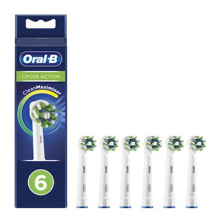 Oral-B Ανταλλακτικές Κεφαλές Ηλεκτρικής Οδοντόβουρτσας Cross Action 6τμχ