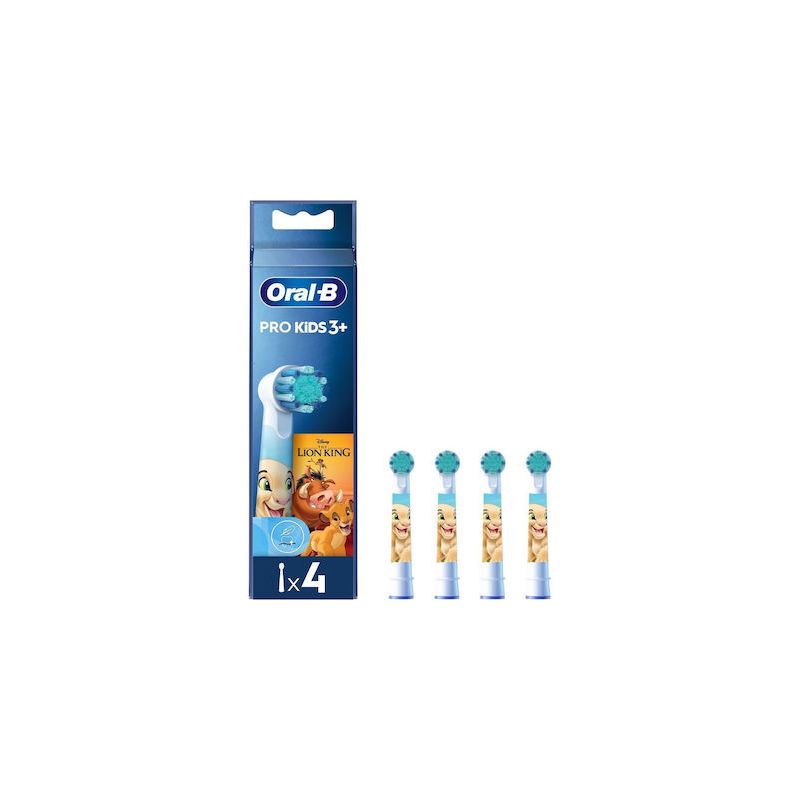 Oral-B Βασιλιάς Των Λιονταριών Ανταλλακτικές Κεφαλές Ηλεκτρικής Οδοντόβουρτσας για 3m+ 4τμχ