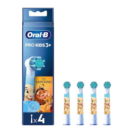 Oral-B Βασιλιάς Των Λιονταριών Ανταλλακτικές Κεφαλές Ηλεκτρικής Οδοντόβουρτσας για 3m+ 4τμχ