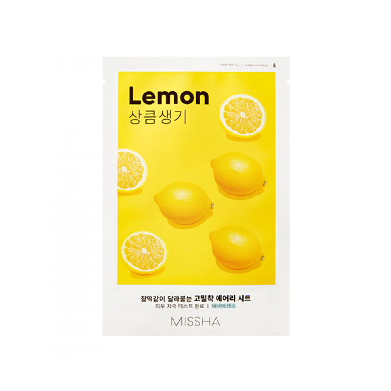 Missha airy fit sheet mask lemon Μάσκα με εκχύλισμα Λεμονιού