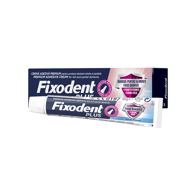 Fixodent Plus Food Barrier Fresh Στερεωτική κρέμα για τεχνητή οδοντοστοιχία 40gr