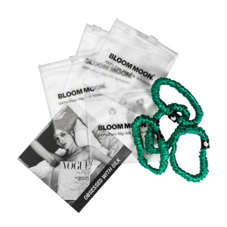 Bloom Moon Μεταξωτό Scrunchie Small Πράσσινο 1τμχ