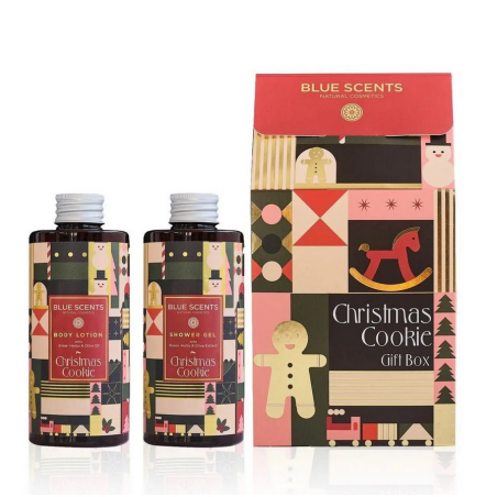 Blue Scents Promo Gift Box Christmas Cookie Αφρόλουτρο Σώματος 300ml & Ενυδατικό Γαλάκτωμα Σώματος 300ml