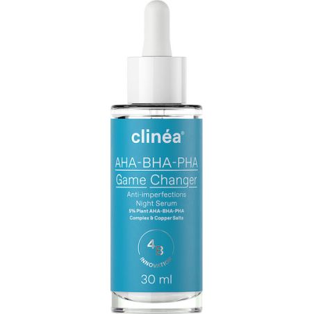 Clinea AHA-BHA-PHA Game Changer Anti-imperfections Αντιγηραντικό Serum Προσώπου με Κολλαγόνο για Σύσφιξη & Ατέλειες 30ml