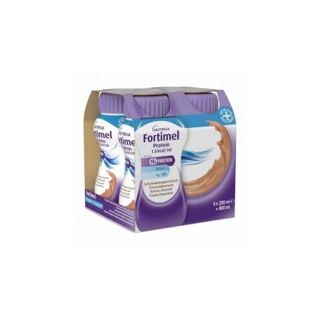 Nutricia Fortimel Extra Σοκολάτα 4x200ml - Συμπλήρωμα Διατροφής Πλούσιο Σε Πρωτεΐνες Με Γεύση Σοκολάτα