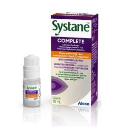 Alcon Systane Complete Χωρίς Συντηρητικά Λιπαντικές Οφθαλμικές Σταγόνες 10ml