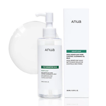 Anua Heartleaf Pore Control Cleansing Oil Mild Mild Facial Cleansing Oil 200ml