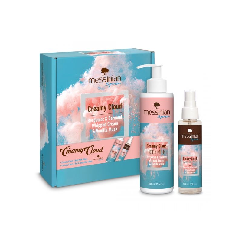 Messinian Spa Συλλεκτικό Beauty Box Creamy Cloud (Body Milk 300ml + Hair & Body Mist 100ml)