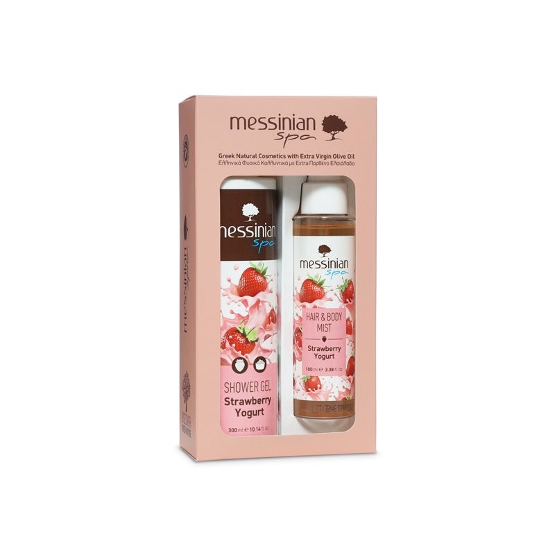 Messinian Spa Strawberry Yogurt (Αφρόλουτρο 300ml + Hair & Body Mist 100ml)