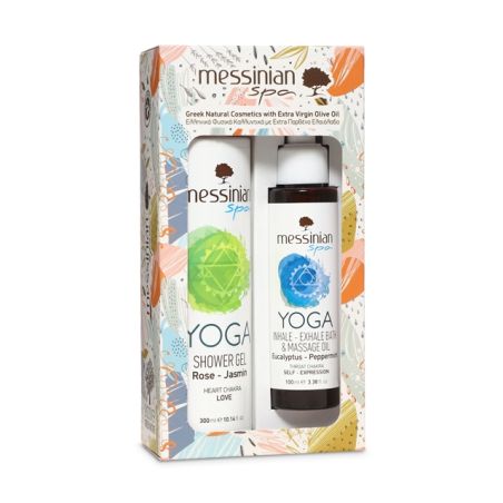 Messinian Spa Gift Set (Αφρόλουτρο - YOGA Rose & Jasmine 300ml + Inhale - Exhale Bath & Massage Oil 100ml)