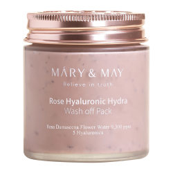 Mary&May Rose Hyaluronic Hydra Wash off Pack Moisturizing Mask with Clay 125g