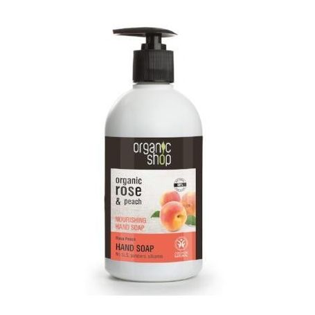 Organic Shop Nourishing Hand Soap Rose Peach Cosmos Natural (BDIH)500ml - Natura Siberica
