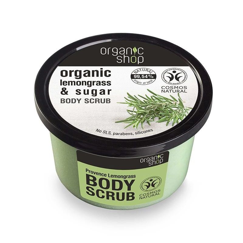 Organic Shop, Body scrub Provancal Lemongrass, Scrub σώματος, Λεμονόχορτο, 250ml
