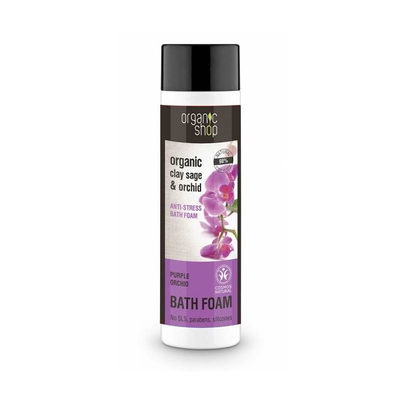Purple Orchid, Bath Foam , Αφρόλουτρο Φασκόμηλο & Ορχιδέα, 500ml - Natura Siberica