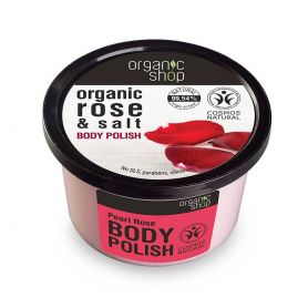 ORGANIC SHOP, Body polish Rose and Salt, Scrub σώματος, Τριαντάφυλλο, 250ml