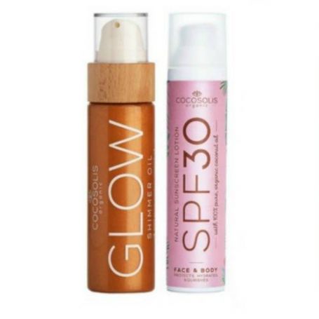 Cocosolis Summer Set με Sunscreen Lotion SPF30 100ml + GLOW Shimmer Oil 110ml - Cocosolis