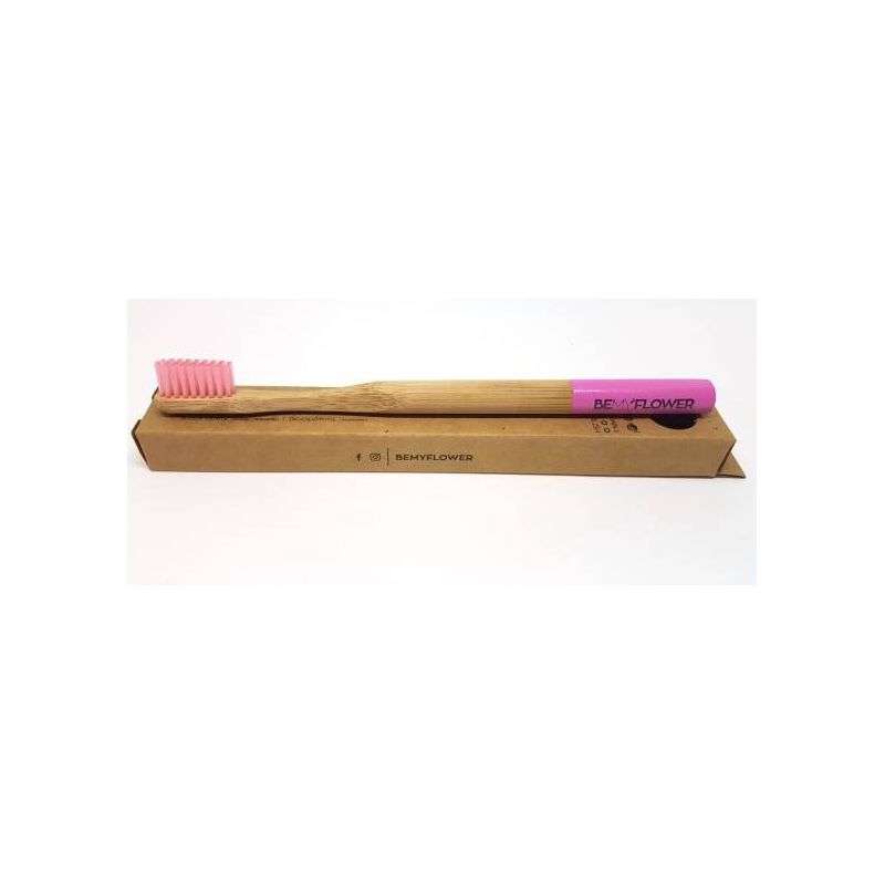 BeMyFlower Μπαμπού Οδοντόβουρτσα Ροζ - Extra Soft - BeMyFlower