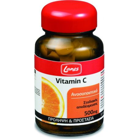 Lanes Vitamin C 500mg 30 ταμπλέτες - Lanes