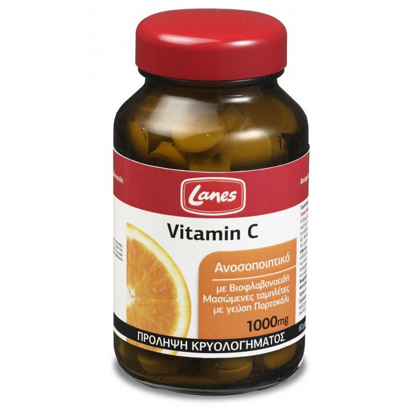 Lanes Vitamin C 1000mg 60 μασώμενες ταμπλέτες - Lanes