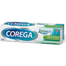 Corega 3D Hold Ultra Fresh - Στερεωτική Κρέμα Οδοντοστοιχιών Με Γεύση Μέντας 40gr - Glaxosmithkline