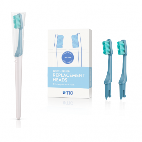 Combo Οδοντόβουρτσα + Ανταλλακτικά Μπλε Medium (Glacier Medium) – TIO care - Tio Care