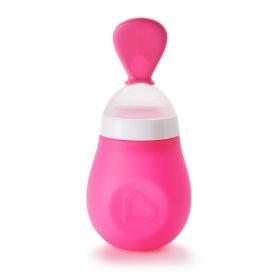 Munchkin Squeeze Presser "Το Κουτάλι που Δε Λερώνει" σε Ροζ χρώμα (4m+) 1τμχ
