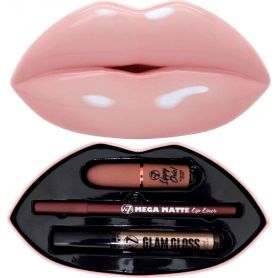 W7 Cosmetics Kiss Kit Mauve Over Lipstick, Lip Gloss & Lip Pencil - W7 MakeUp