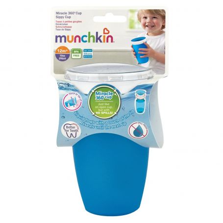 Munchkin Παιδικό Κύπελλο Miracle 360 Sippy Cup σε Μπλε Χρώμα 12m+, 296ml