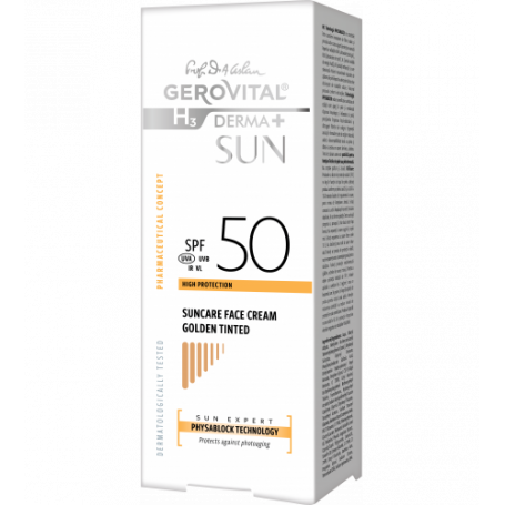 Gerovital Αντηλιακή Αντιγηραντική κρέμα προσώπου SPF 50 Golden Color 50ml
