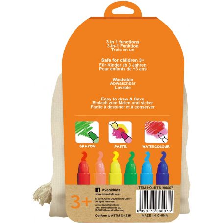 Avenir Arts & Crafts Silky Crayons Fox 6 Colors