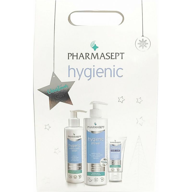 Pharmasept Christmas Gift Hygienic Set Shower 500ml, Extra Calm Lotion 250ml & Intensive Hand Cream 75ml