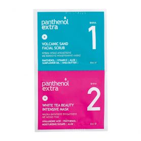 Panthenol Extra Volcanic Sand Facial Scrub & White Tea Beauty Intensive Mask Combo 2x8ml - Panthenol Extra