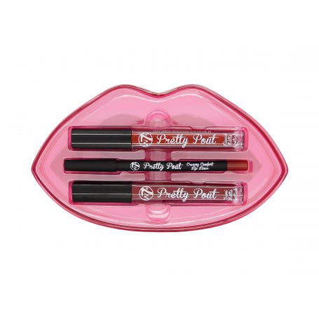 W7 Cosmetics Pretty Pout Lip Kit Set Very Current