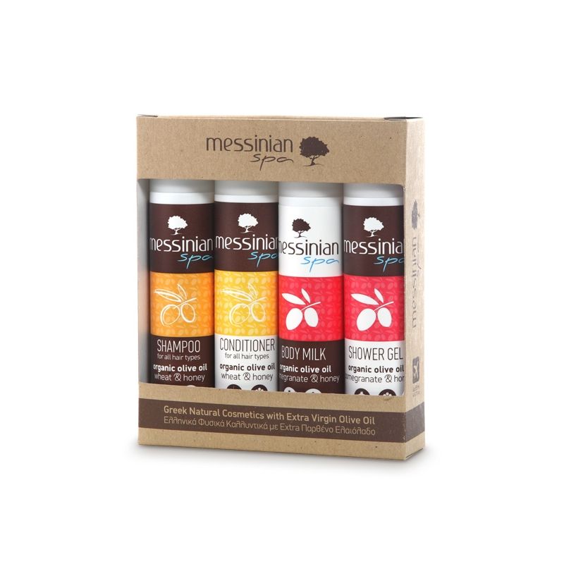 Messinian Spa Travel Kit No.1 (Shower Gel, Shampoo, Body Milk, Conditioner 4x55ml)