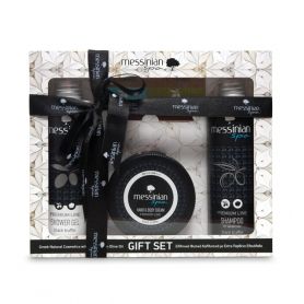 Messinian Spa Premium Gift Set Μαύρη Τρούφα Αφρόλουτρο 300ml+Σαμπουάν 300ml+Kρέμα Χεριών & Σώματος 250ml