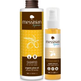 Messinian Spa Promo With Precious Hair Oil 100ml & ΔΩΡΟ Shampoo For All Hair Types 300ml - Messinian Spa