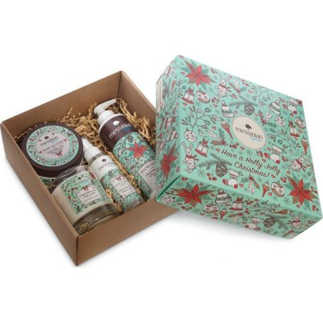 Messinian Spa Gift Set Christmas Joy - Chai Latte: Βούτυρο Σώματος 250ml+Αφρόλουτρο 300ml+Hair & Body Mist 100ml