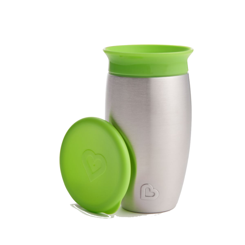 Munchkin Miracle Stainless Steel 360° Sippy Cup Green 296ml