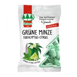 Kaiser Grune Minze Eukalyptus Citrus Καραμέλες για το Βήχα με Δυόσμο, Ευκάλυπτο & Lime 60g
