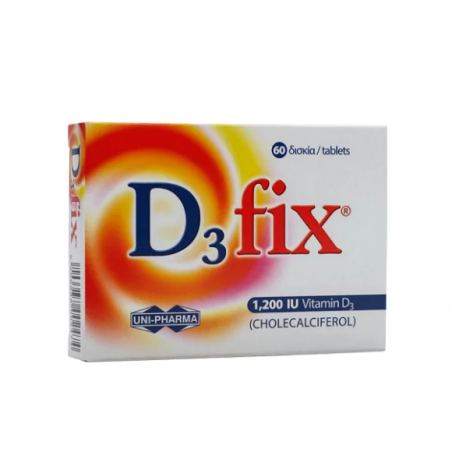 Uni-Pharma D3 Fix 1200iu 60 Ταμπλέτες