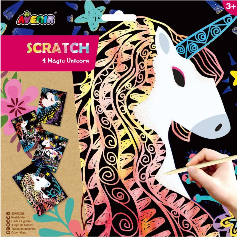 Avenir Scratch - Magic Unicorn Head 3+