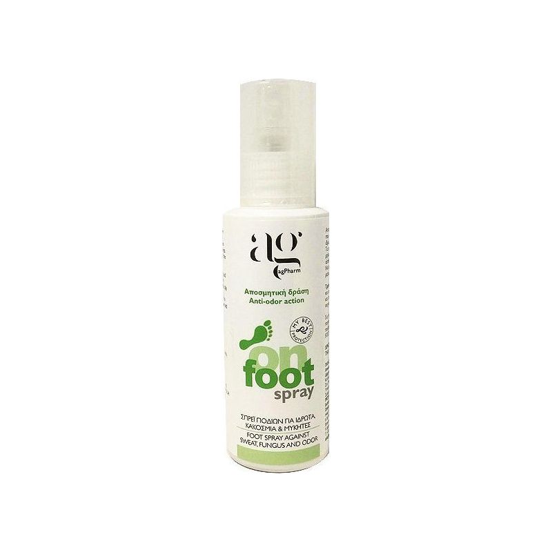 Ag Pharm On Foot Spray, Σπρέϊ Ποδιών Για Ιδρώτα, Κοκοσμία & Μύκητες, 100ml