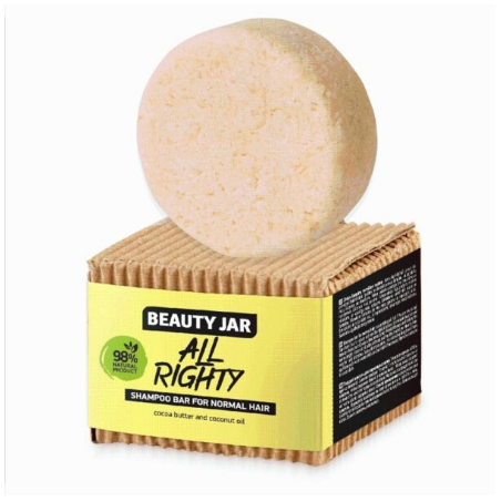 Beauty Jar “ALL RIGHTY” Μπάρα Σαμπουάν για κανονικές επιδερμίδες 65gr
